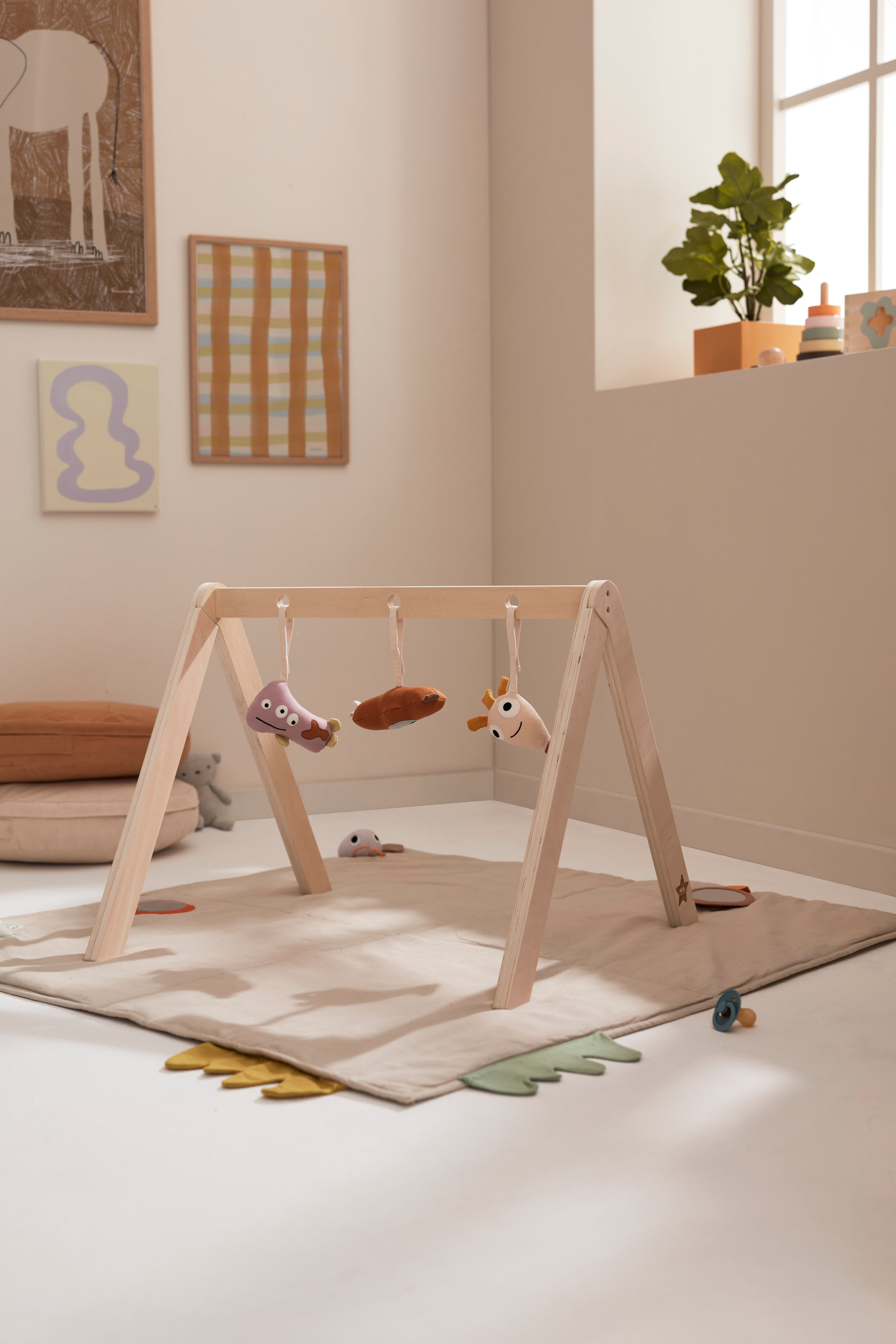Babygym trä natur