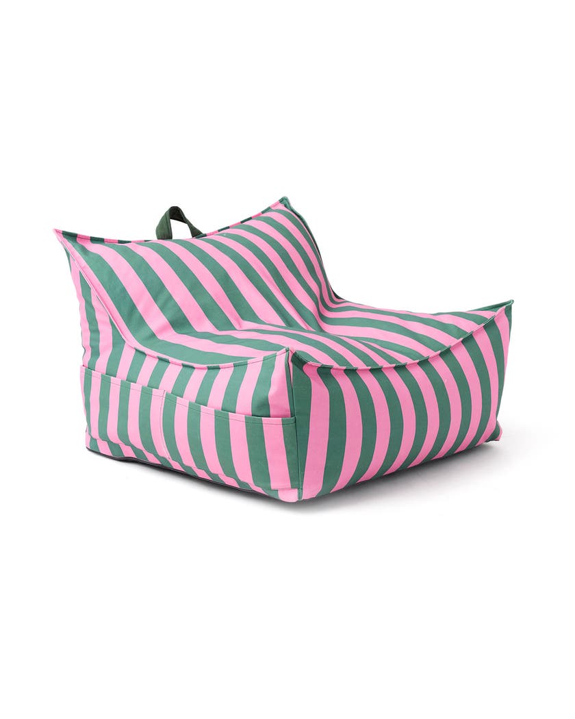 beanbag stripe pink green