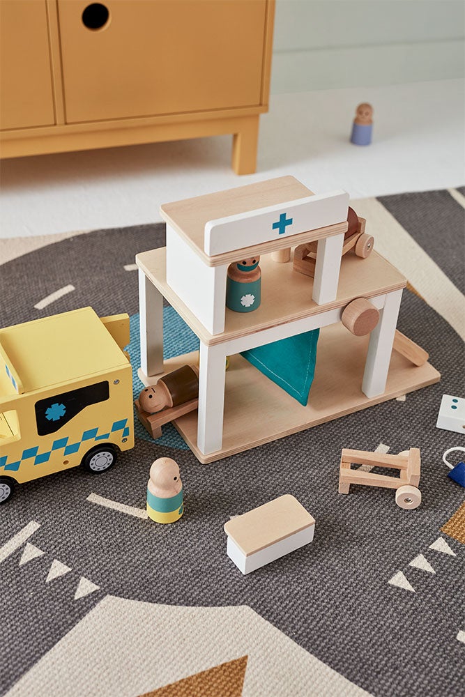 Ambulans leksaksbil gul