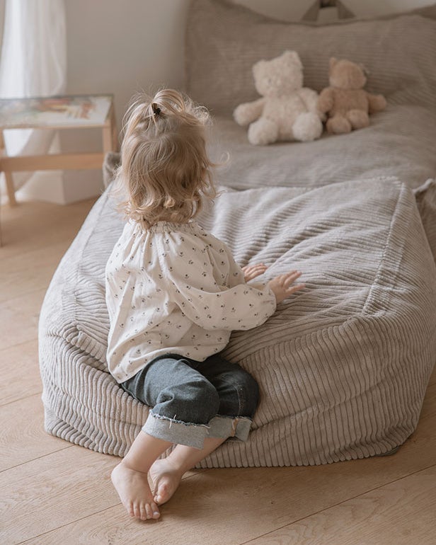 Sittpuff gråbrun