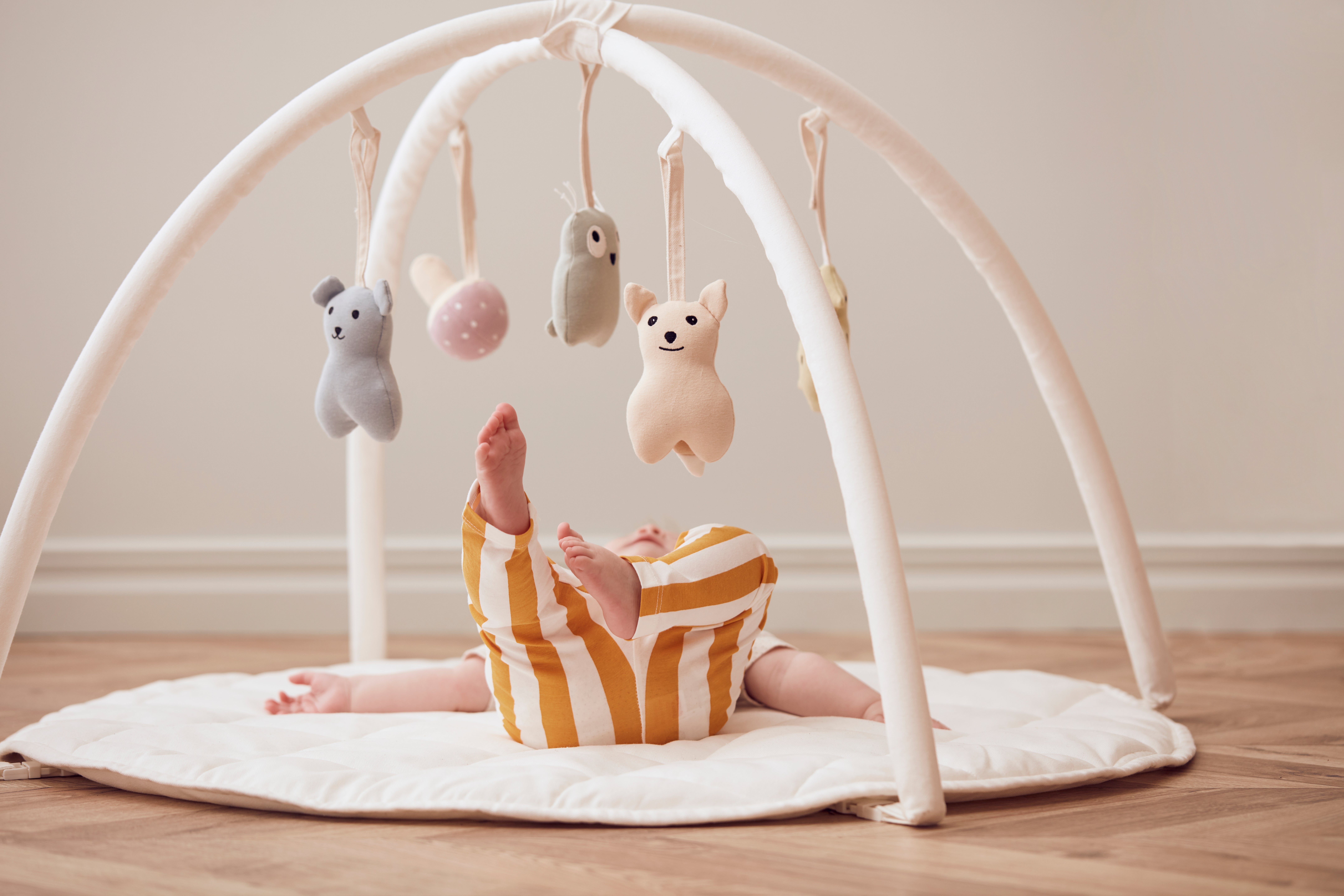 Babygym textil naturvit