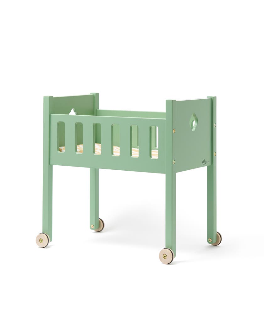 Lit poupée vert